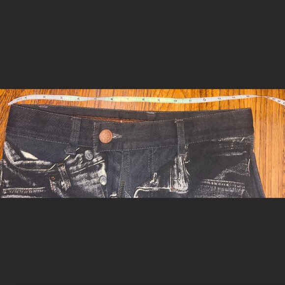 Jean Paul Gaultier – Denim Trompe L'oeil Jeans Black/Gray Size 6 / 8 6/8 FR42 - Picture 4 of 11